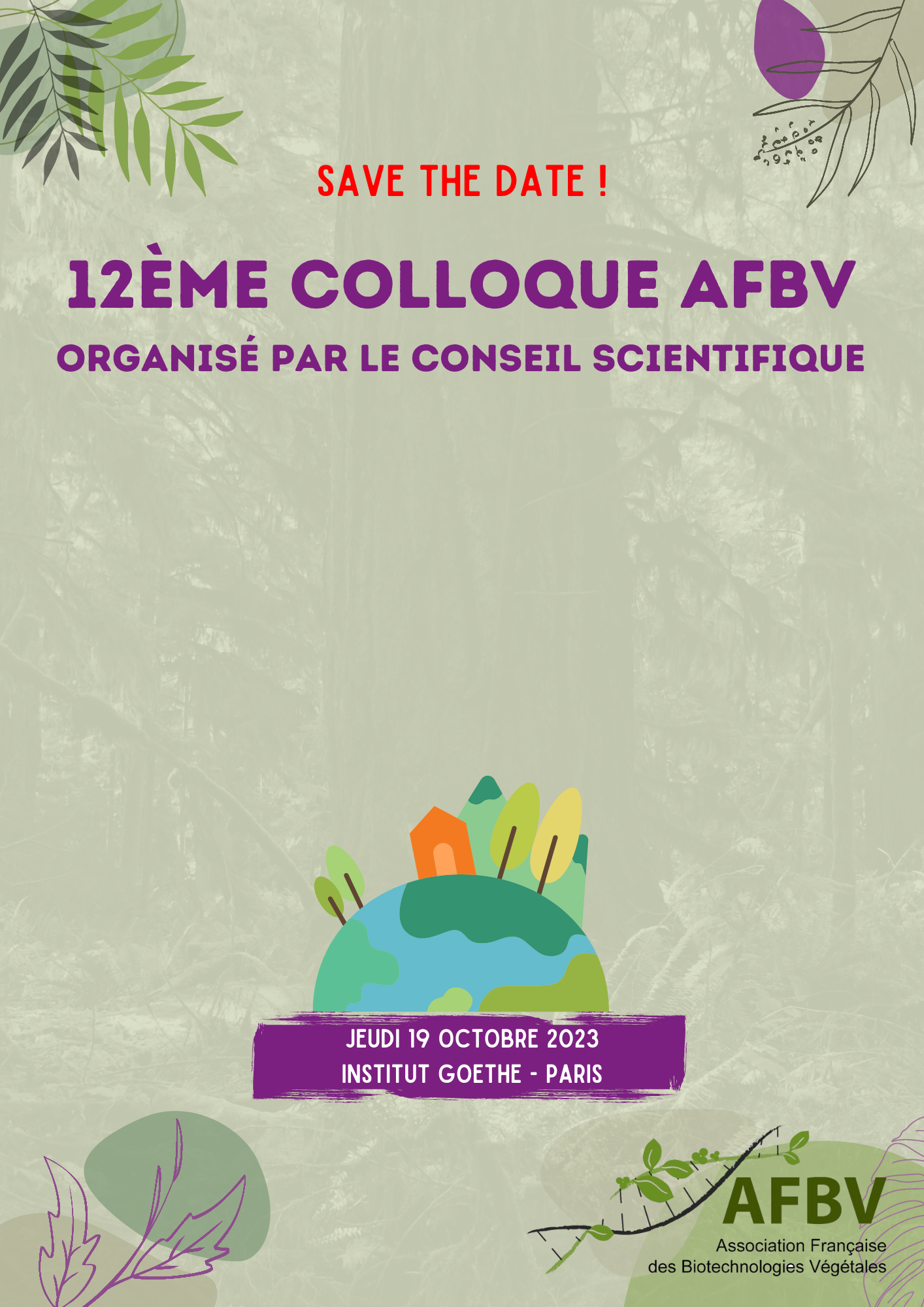 Colloque AFBV 2023 : Biotechnologies végétales et biodiversité